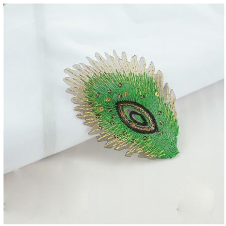 10 Stück Pfauenfeder Aufnäher Bügelpatch Stickerei Patches für Kleidung DIY | Elegante Pfauenfeder Aufnäher mit detaillierter Stickerei verleihen Kleidung und Accessoires einen einzigartigen Stil.