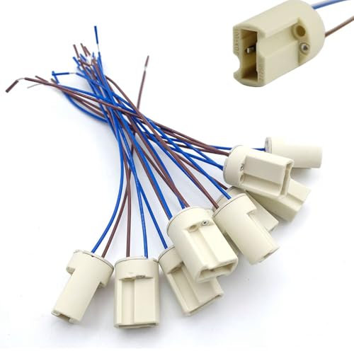 10 Stück G9 Lampensockel Keramik Stecker Buchse G9 Typ Lampenfassung für LED Halogenlampe Licht (G9)