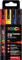 POSCA 186545 - POSCA Marker Set, 4 stylos acryliques PC-3M, marqueur permanent 0,9-1,3 mm pointe ogive