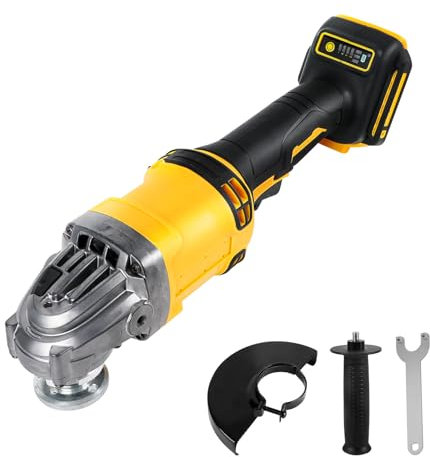 Smerigliatrice angolare senza fili compatibile con batteria Dewalt da 20 V, motore brushless da 10000 giri/min, 3 velocità variabili, smerigliatrice angolare da 125 mm per smerigliatura, taglio