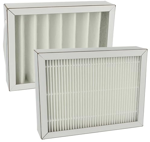 vhbw Filterset kompatibel mit Pluggit Avent P180 Lüftungsgerät | Luftfilter G4 / F7 (2 Stück), Weiß