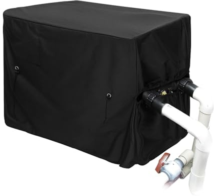 Vartegas Wärmepumpendeckel Abdeckung Aus 210D Oxford-Stoff 101x86x78cm/40x34x31in Für Poolheizung Gartenheizung Und Klimaanlagen Wasserdicht UV-Beständig