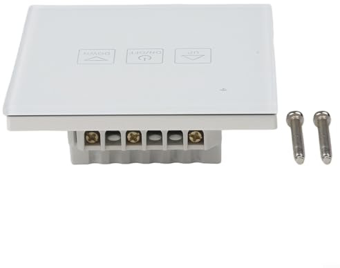 Vilgftyiet Smart Touch Dimmer Switch WiFi Compatible Glass Panel Light Control for Home 86x86MM Wall Switch with Manual Brightness Adjustment Waterproof White