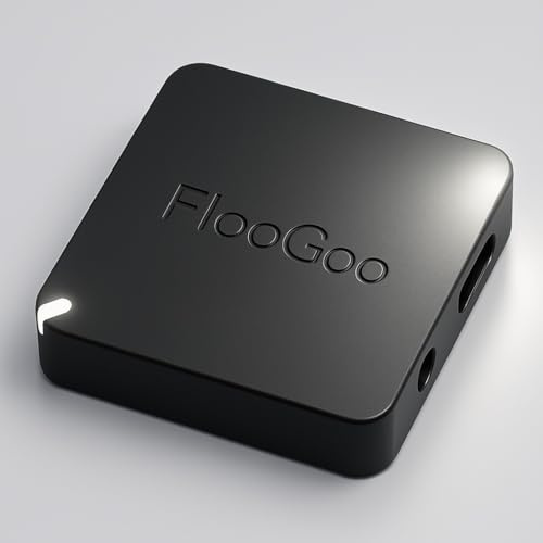 FlooGoo FMA121 LE Audio Bluetooth Adapter for TV, Phone, PC & Console – Low Latency Gaming, Teams/Zoom Mic Support, Auracast TX/RX, Hearing Aid Compatible, aptX Lossless, USBC & 3.5mm