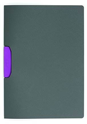 Durable Klemm-Mappe Duraswing Color für 30 Blatt DIN A4, Beutel 5 Stück, anthrazit mit rosa Klemme, 230408
