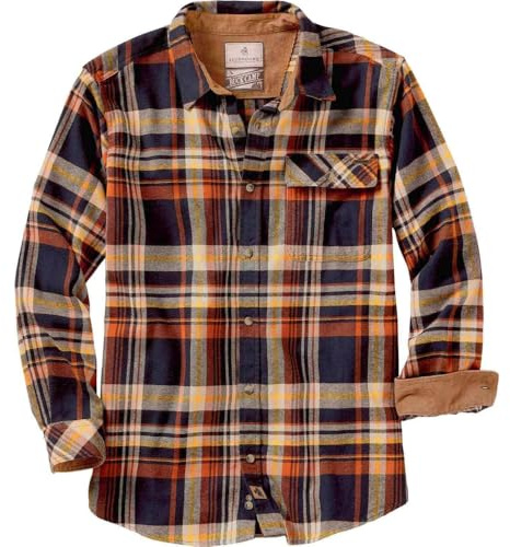 Legendary Whitetails Herren Buck Camp Flanell Langarm Plaid Button Down Freizeithemd Cordbündchen, Homestead Plaid, 3XL/Tall