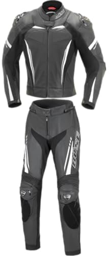 Büse Imola Combinaison moto deux pièces en cuir, schwarz/weiß, 52