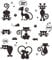 ufengke Wandtattoo Katze schwarz lustig für Lichtschalter oder Steckdose Wandsticker Selbstklebend Klein für Wohnzimmer Schlafzimmer