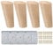 12 inch / 30cm Wooden Furniture Legs, La Vane Set of 4 Solid Wood Oblique Tapered Furniture Replacement Feet with Mounting Plate & Screws for Sofa TV Cabinet Bed Dining Table