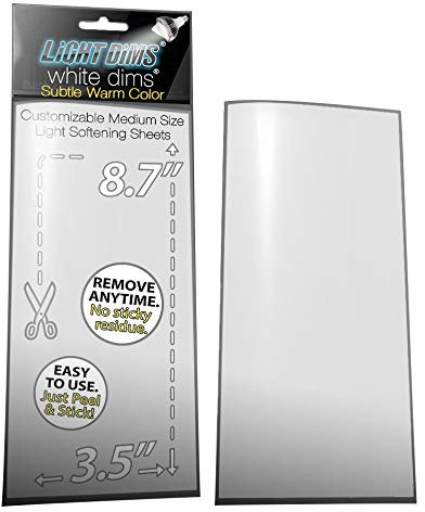 LIGHT DIMS White Dims Lot de 2 feuilles d'adoucissement pour lampes LED difficiles Taille moyenne