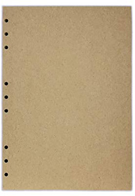 B5 9-Ringe 26-Ringe DIY Klar Kunststoff Rundring View Binder Cover Protector Lose Spiral Notebook Cover (Kraft paper, 9 Holes)