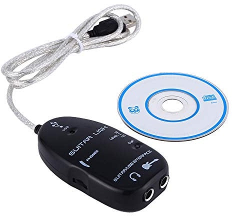 Elprico USB Guitar Cable, Professional Guitar to USB Interface Cable Audio Link, PC Connection Cable Recording Adapter/Guitar Adapter