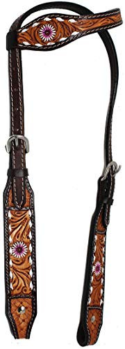 CHALLENGER Pferd Western Floral Tooled Show Tack Laced One Ear Trense 78HR38HA