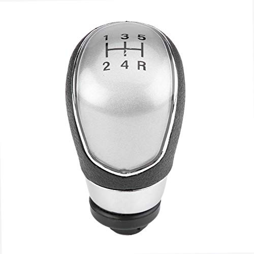 Qiilu Perilla de cambio de marchas, cabeza de perilla de palanca de cambio de marchas de coche de 5 velocidades para Fiesta mk7 2008-2013