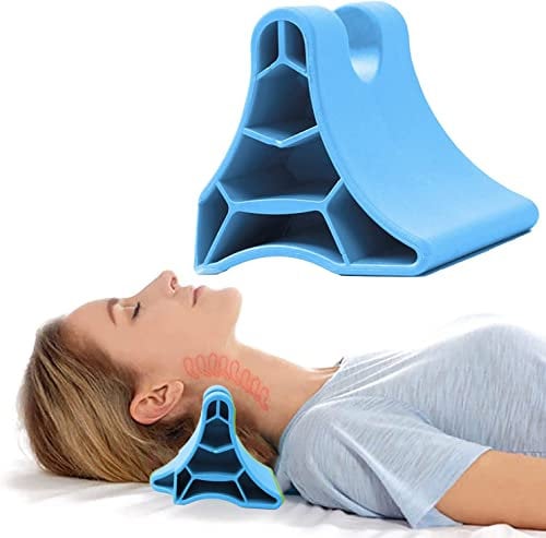 Occipital Release Tool, Portable Body Trigger Point Massager Suboccipital Release Device, Manual Back Massager Neck Shoulder Pain Relief Muscle Massage Tool for Tension Headache Migraine (Blue)