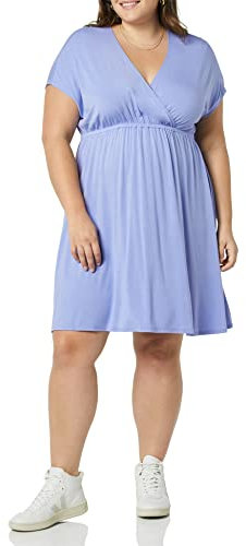 Amazon Essentials Vestito Incrociato (Taglie Forti Disponibili) Donna, Viola Tenue, XS