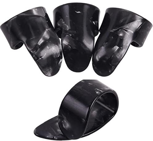 4 Teile/Satz 1 Thumb + 3 Fingergitarre Picks Celluloid Fingerpicks Gitarre Plectrum Hülle Für Akustikgitarre, Banjo,