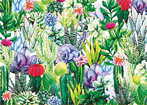 Brain Tree - Cactus 1000 Piece Puzzle for Adults: With Droplet Technology for Anti Glare & Soft Touch
