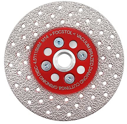 FOCSTOL Disco Diamante 115mm - Disco de Corte Doble Lado Corte y Molienda para Granito Mármol Baldosa Cerámica M14 Rosca