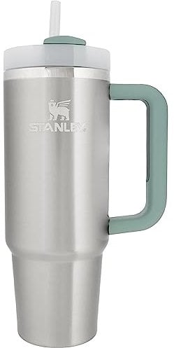 Stanley Quencher H2.0 Flowstate Trinkflasche Mit Strohhalm 1.2L - Thermobecher Kühlt 11 Stunden - 48 Stunden Eisgekühlt - Spülmaschinenfest - Thermosflasche BPA Frei - Trinkbecher - Dahlia Shimmer