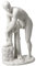Veronese Design 10 Zoll Hermes Befestigung Sandle Harz Statue Marmor Weiß Finish Klassische griechische Skulptur