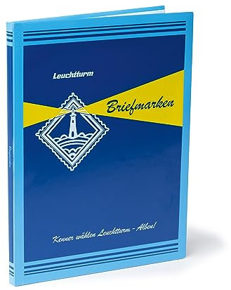 Leuchtturm 368614 Retro Einsteckbuch DIN A4-16 weiße Seiten, Vintage-Sammelalbum. klassisches Design für Briefmarken