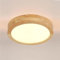 LIGKIN LED Deckenlampe Holz 24W Deckenleuchte Rund 24cm Warmweiß 3000K Durchmesser Modern Küchenlampe Lampe Wohnzimmer für Balkon Flur Babyzimmer Schlafzimmer Esszimmer (Weiß)