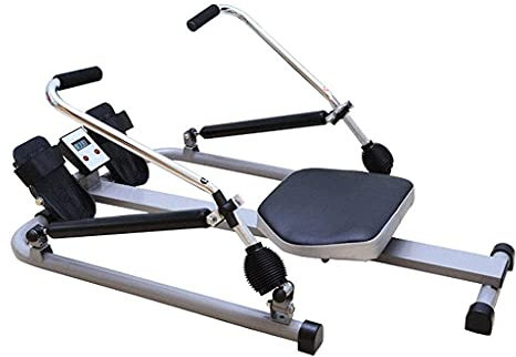 Rudergerät, hydraulisches Haushalts-Rudergerät, Sport-Indoor-Ruder-Fitnessgerät, multifunktionale Ganzkörperübung, Schwarz