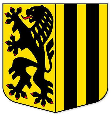WildeBabsKLBT Dresden Germany Coat of Arms K892 Hochwertiger Premium Auto-Aufkleber Sticker Decal Autoaufkleber Aufkleber-Folie 12cm