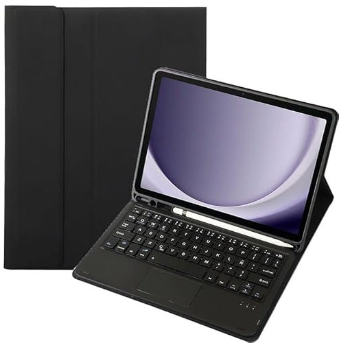 Cool Funda con Teclado Bluetooth de Polipiel Negro 11 para Samsung Galaxy Tab A9 Plus X210
