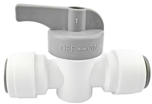 Qrity 1 Pezzi Valvola Controllo, 3/8 Inline Tap/Valvola di Chiusura/Valvola di Intercettazione, per Frigoriferi e Depuratori D'acqua