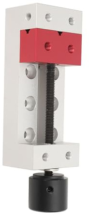 Ausla Mini Flachspanner Tischklemme, 50MM Aluminium Schraubstock für Bohrmaschine, DIY Schmuck Handwerk, Walnuss Uhr Skulptur