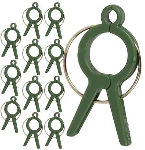 Morsetti per piante di sostegno, mollette da giardino per piante – Grandi mollette per piante | Clip di fissaggio riutilizzabili, robuste e protettive, 12 pezzi, per interni ed esterni