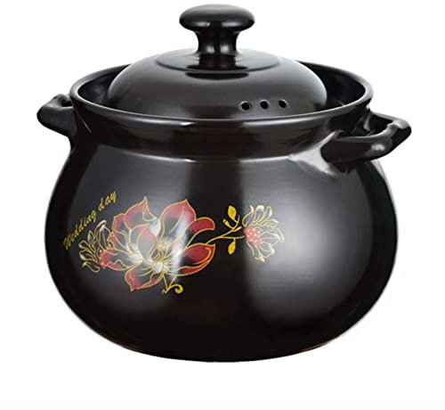 High Temperature Resistance Non-Stick Pan Ceramics Casserole - Black Household Health Cooker for Healthy Cooking