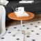 GWWBD Tavolino rotondo da salotto, tavolino laterale per soggiorno, tavolino da caffè moderno, mobili moderni per soggiorno e ufficio, facile da montare (colore: legno di ciliegio)