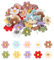30Pcs Flower Drawing Pins, Push Pins for Pin Board, 0.5Inch Cork Board Pin Cute Push Pin for Notice Cork Boards Cardboard Hanging Posters Wall Decorations(Multicolor)