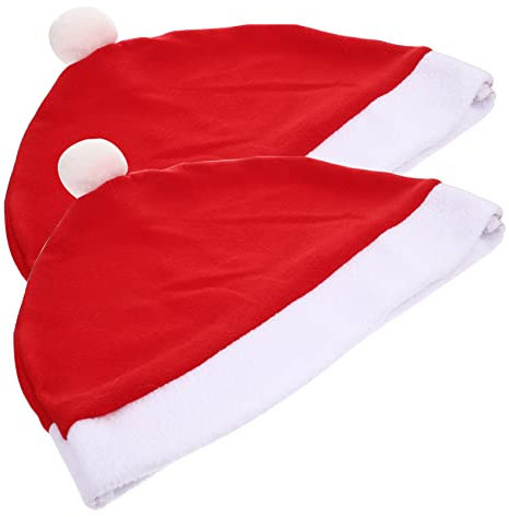 SOLUSTRE 2stücke Weihnachtsmann- Kopfstützenbezüge Für Rote Santa Hat Kopfstützenabdeckung Witzige Weihnachtsdekoration Für Fahrzeug Innenraum Langlebig Und