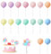 Tyqour 16Pcs Colorful Ball Cake Toppers - Mini Balloons, Boho Cake Balls Decoration for Birthday, Baby Shower, Wedding, Anniversary Party