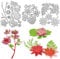 AFUNTA 3D-Blumen- und Blätter-Stanzformen für Kartenherstellung, 3 Sets, Metall-Stanzen, Kartenherstellung, Zubehör für DIY-Scrapbook, Fotoalbum-Dekoration