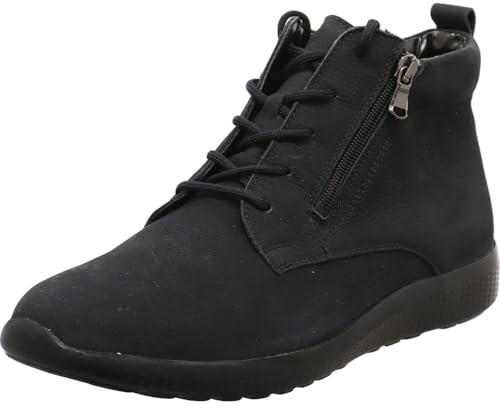 Waldläufer K-Ira Damen Schnürstiefelette Nubuk-/Veloursleder blau blau