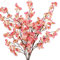 Künstliche Kirschblüten, 3 Stück künstliche Kirschblütenstiele 104 cm lange Stiele Kunstseide Pfirsichblüten Zweige Dekor für Vasen-Arrangements, Hochzeit, Tisch, Garten, Heimdekoration, Tiefes Rosa