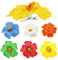 Lot de 6 pinces à cheveux en forme de fleur hawaïenne, en forme de fleur d'hibiscus, grandes pinces à cheveux en forme de fleur, pinces à cheveux en forme de fleur pour femme, cheveux épais et fins