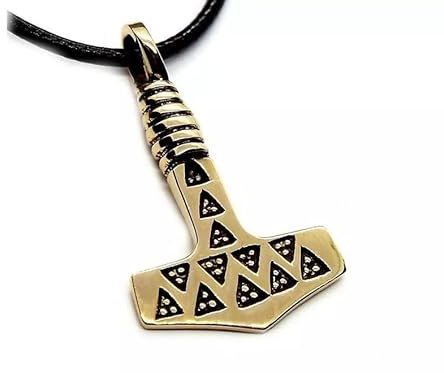 Solid Bronze Danish Falster Thors Hammer Pendant