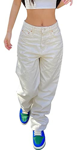 Vintage Freizeit Jeans Hose - Barrel Jeans Damen Y2K Style Streetwear Hose Shaping Jeans Für Damen Jogger Stretch Streetwear Outdoorhose Jeans 2024