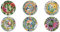 Excelsa Tropical Chic Set 6pz Sottopiatti CM 33