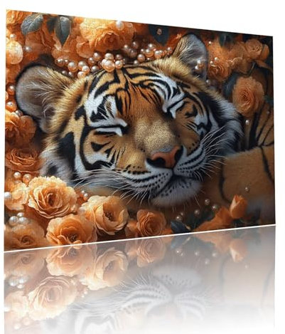 Tiger Jigsaw Puzzles for Adults Difficult 80 pieces Animal Adult Kids Toddler Puzzle Age 4-6 Mini 5-8 Year Olds Jigsaws Learning Educational Challenge Toys, Home Decoration and Gifts 15x20cm t-431