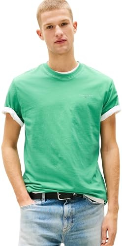 Tommy Jeans Herren TJM Slim Linear Ss Tee 2pck EXT Dm0dm22316 S/S T-Shirt (2er Pack)