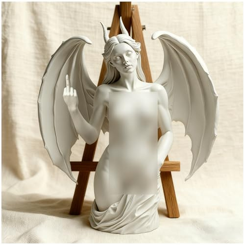 Macamolly Middle Finger Sculpture Lilith Attitude The Original of The Talk to The Hand Symbol 20cm Statue Room Decor Room Decor