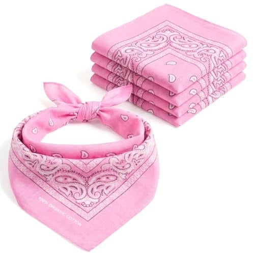 AURAE Bandana 5er Pack reine Baumwolle Halstuch für Herren und Damen
