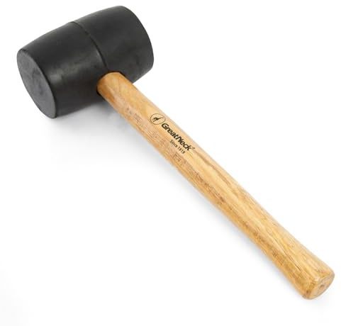 GreatNeck 16 Oz. Rubber Mallet with Hardwood Handle Won't Mar or Scratch